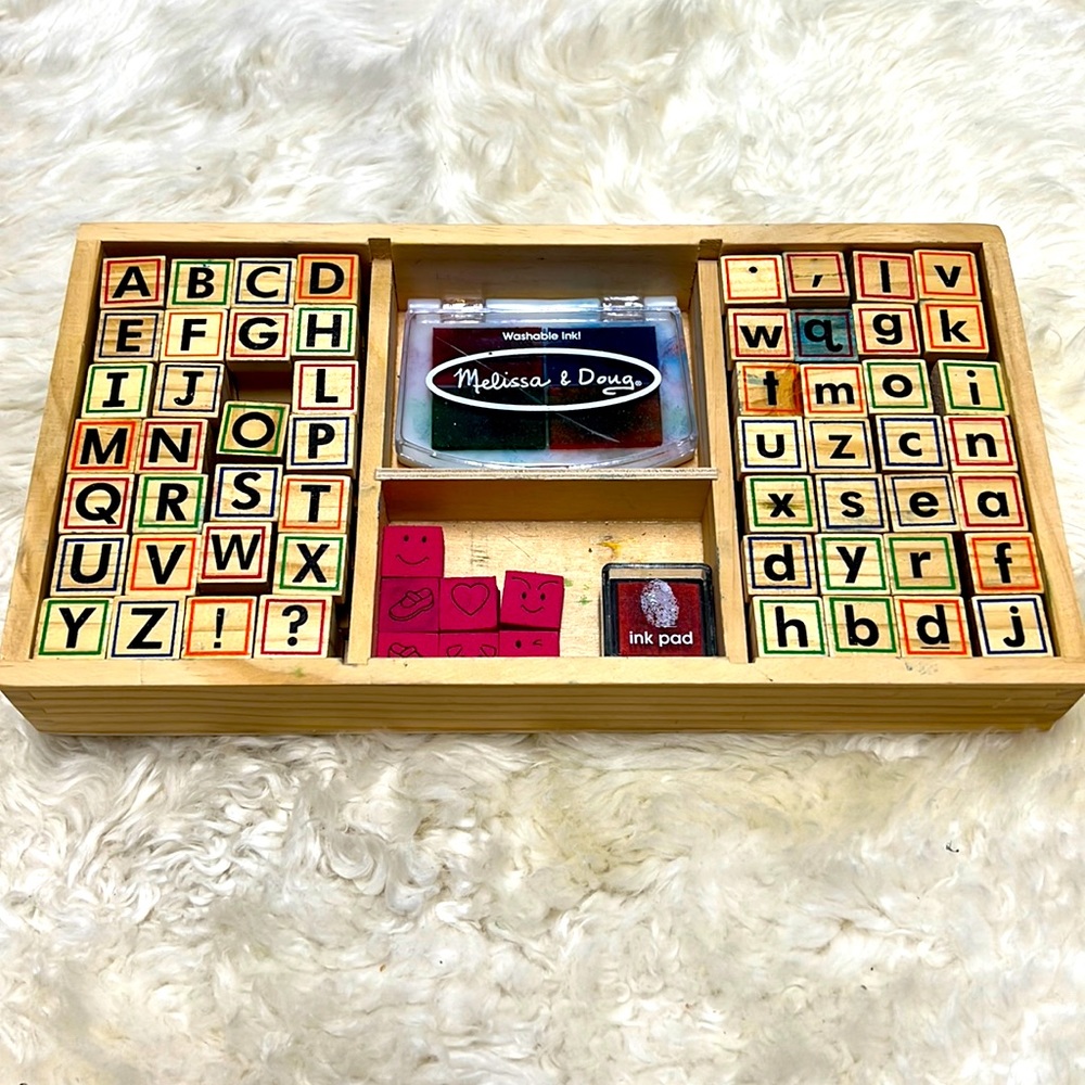 Melissa & Doug Alphabet Wooden Stamp Set